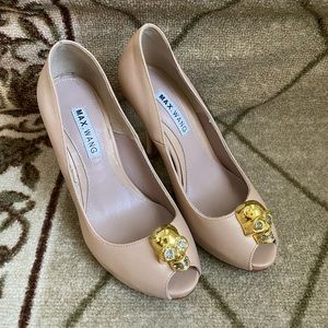 alexander wang style nude leather heels sz34